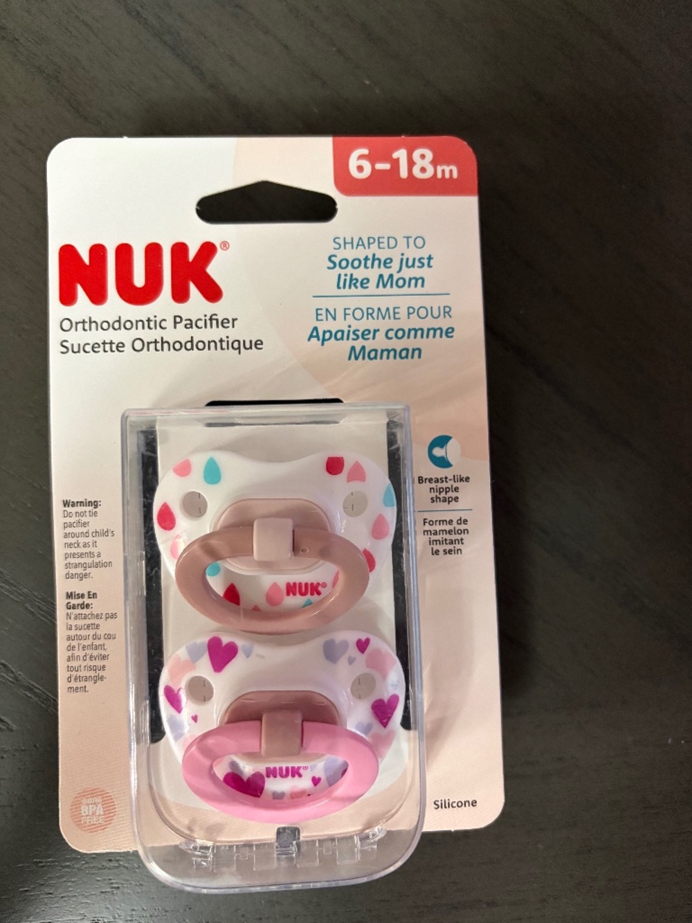 NEW NUK Orthodontic Pacifiers 6–18 Months | 2-Pack | BPA-Free | Silicone